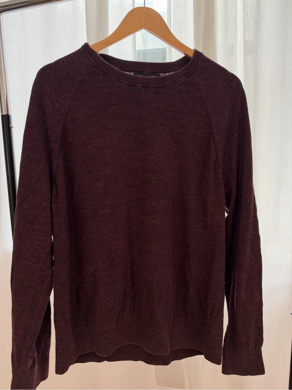 Banana Republic Men's Crewneck Sweater in Dark Burgundy